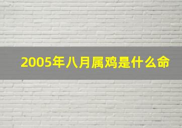 2005年八月属鸡是什么命