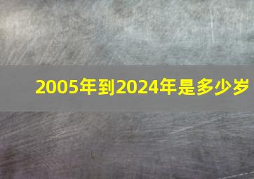 2005年到2024年是多少岁