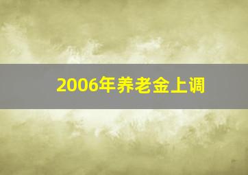 2006年养老金上调