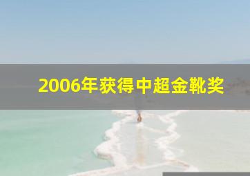 2006年获得中超金靴奖