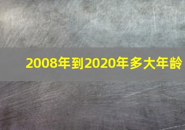 2008年到2020年多大年龄