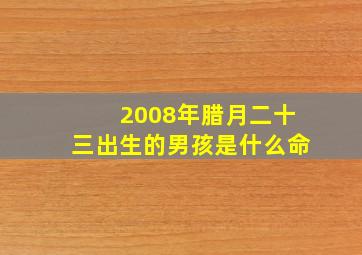 2008年腊月二十三出生的男孩是什么命