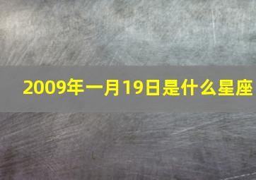 2009年一月19日是什么星座