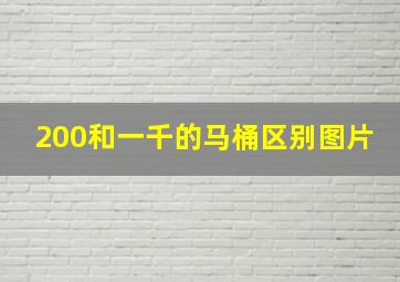 200和一千的马桶区别图片