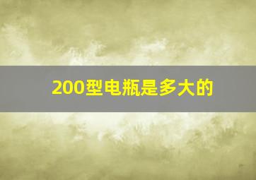 200型电瓶是多大的