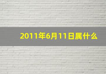 2011年6月11日属什么