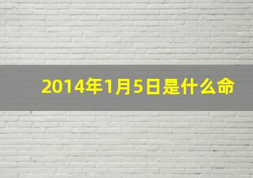 2014年1月5日是什么命