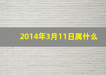 2014年3月11日属什么