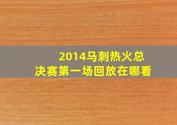 2014马刺热火总决赛第一场回放在哪看