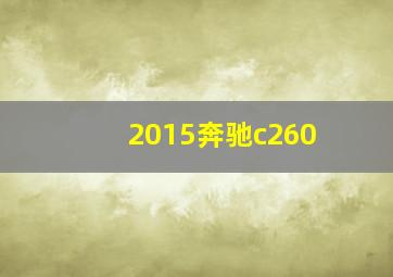 2015奔驰c260