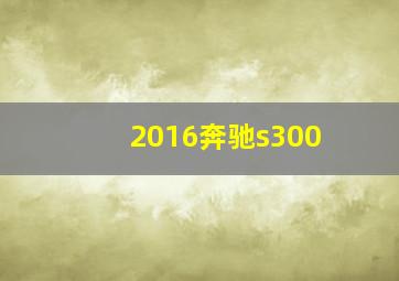 2016奔驰s300