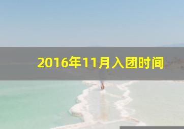 2016年11月入团时间