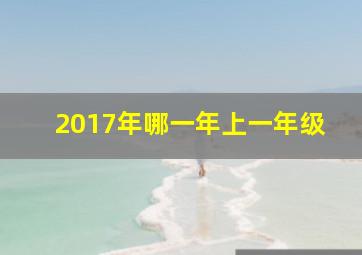 2017年哪一年上一年级