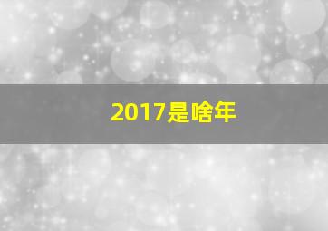 2017是啥年