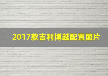 2017款吉利博越配置图片