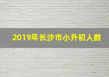 2019年长沙市小升初人数