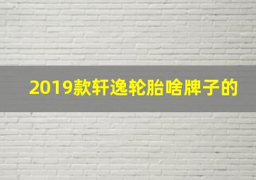 2019款轩逸轮胎啥牌子的