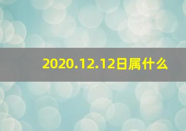 2020.12.12日属什么