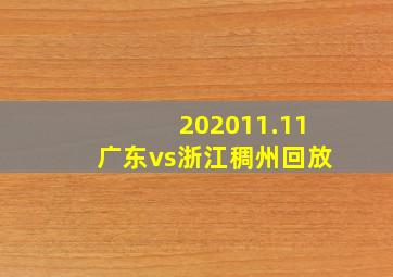 202011.11广东vs浙江稠州回放