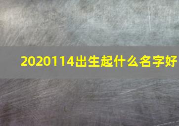 2020114出生起什么名字好