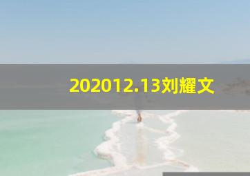 202012.13刘耀文