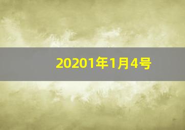 20201年1月4号