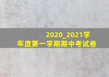 2020_2021学年度第一学期期中考试卷