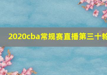 2020cba常规赛直播第三十轮