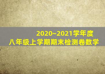 2020~2021学年度八年级上学期期末检测卷数学