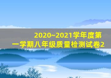 2020~2021学年度第一学期八年级质量检测试卷2