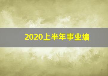 2020上半年事业编