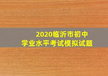 2020临沂市初中学业水平考试模拟试题