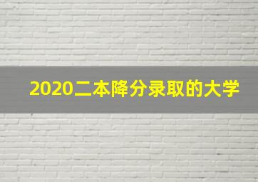 2020二本降分录取的大学