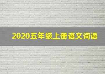 2020五年级上册语文词语