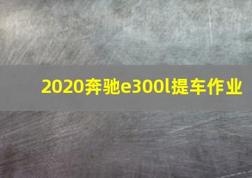 2020奔驰e300l提车作业