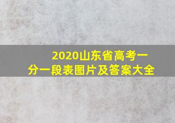 2020山东省高考一分一段表图片及答案大全