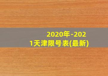 2020年-2021天津限号表(最新)