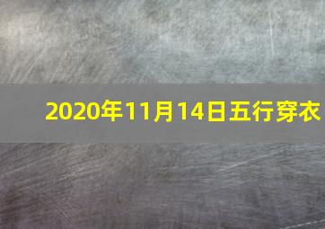 2020年11月14日五行穿衣