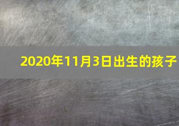 2020年11月3日出生的孩子