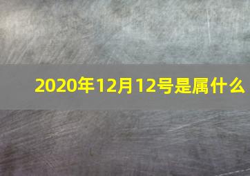 2020年12月12号是属什么