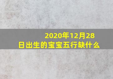 2020年12月28日出生的宝宝五行缺什么