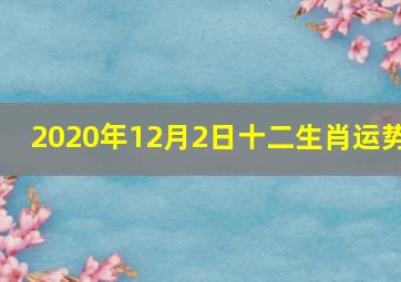 2020年12月2日十二生肖运势