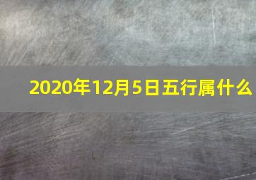 2020年12月5日五行属什么