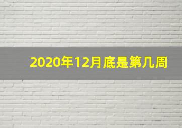 2020年12月底是第几周