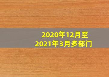 2020年12月至2021年3月多部门