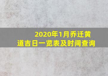 2020年1月乔迁黄道吉日一览表及时间查询