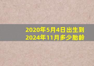 2020年5月4日出生到2024年11月多少胎龄