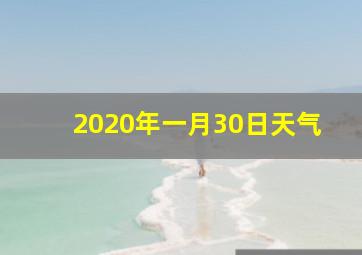 2020年一月30日天气