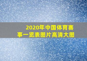 2020年中国体育赛事一览表图片高清大图