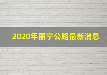 2020年丽宁公路最新消息